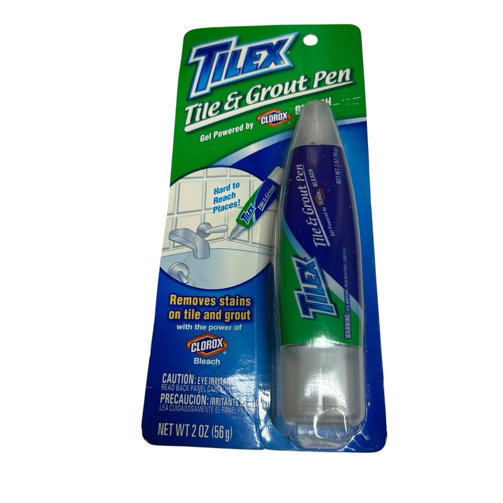 TILEX Tile & Grout Pen Removes Stains 2 oz Dual Tip Clorox Bleach NEW